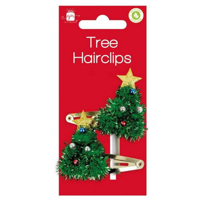 Kdmd Unisex Green Christmas Tree Hair Clips 5 Pack In - Image 4