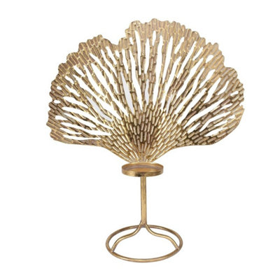 Kdmd Unisex Gold Brocante Ginko Candleholder In 50Cm - Image 2