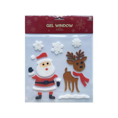 Kdmd Santa & Reindeer Gel Stickers 10 Pack - Multi - Image 3