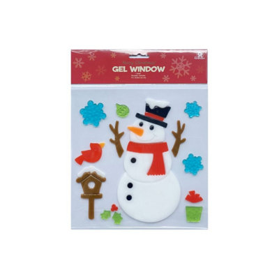 Kdmd Unisex Multicolor Snowman Gel Window Stickers 10 Pack - Image 2