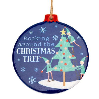 Kdmd Unisex Blue Rocking Around The Christmas Tree Ceramic 5 Pack In - Image 3