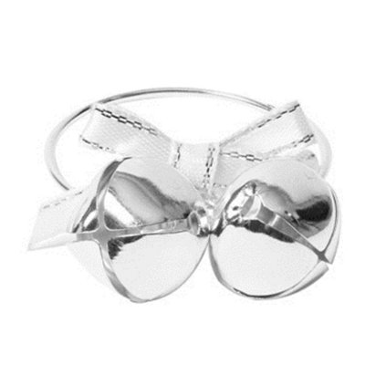 Kdmd Unisex Silver Duo Bells Napkin Ring 5 Pack - Image 2