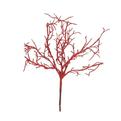 Kdmd Red Coral Pick 5 Pack Artificial Flowers - Red - Image 3