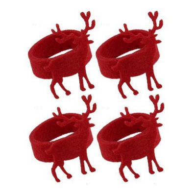 Kdmd Unisex Red Felt Napkin Holders By Juliana 4 Pack - Image 2