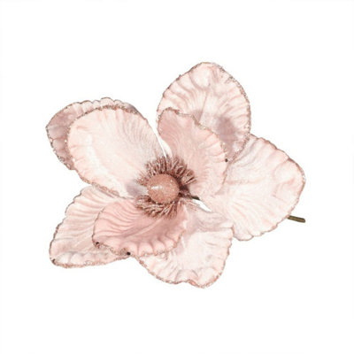 Kdmd Unisex Pink Velvet Magnolia With Glitter Edge Dia20cm 3 Pack - Image 3