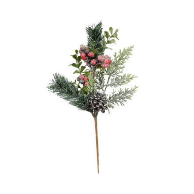 Kdmd Foliagered Berry & Cone Pick 2 Pack - Red - Image 3