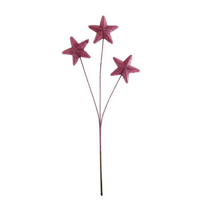Kdmd Cerise Glitter Star Spray 2 Pack - Pink - Image 3