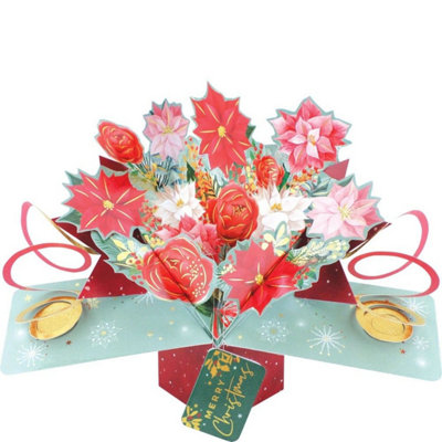 Kdmd Christmas Bouquet Pop Up Card 2 Pack - Multi - Image 3