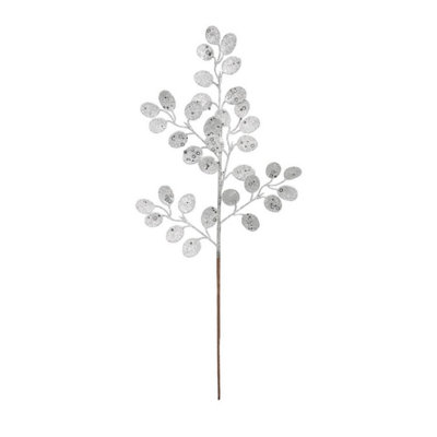 Kdmd Unisex Silver Glitter Eucalyptus Stem H61cm 2 Pack - Image 3