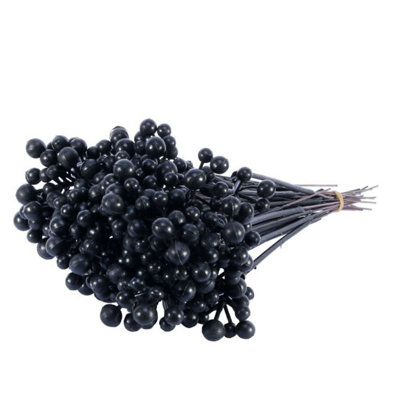 Kdmd Black Plastic Berry 2 Pack Christmas Ornament - Black - Image 3