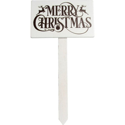 Kdmd Festive Merry Christmas Message Board Pick 2 Pack - White - Image 3