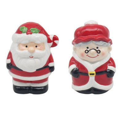 Kdmd Santa & Wife Salt & Pepper Shakers 2 Pack - Red - Image 3