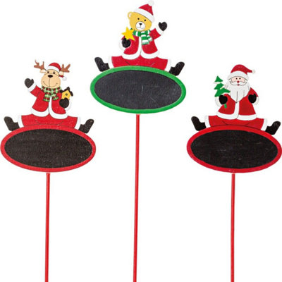 Kdmd Unisex Multicolor Set Of Christmas Character Chalkboard Picks 35Cm - Image 3