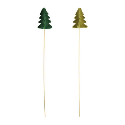 Kdmd Unisex Green Felt Trees On 50Cm Stick 12 Pack - Image 3