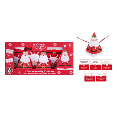 Kdmd 6 Santa Novelty Crackers Red Christmas Ornament - Red - Image 3