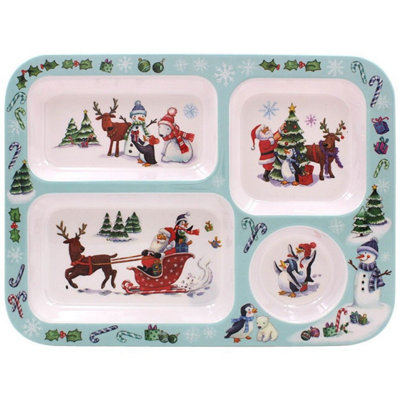 Kdmd Unisex Light Blue Winter Wonderland Compartment Tray In - Image 3