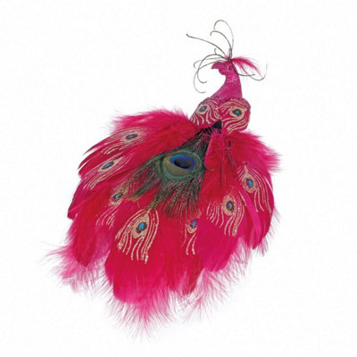 Kdmd Unisex Pink Hot Peacock 30Cm Christmas Ornament - Image 3