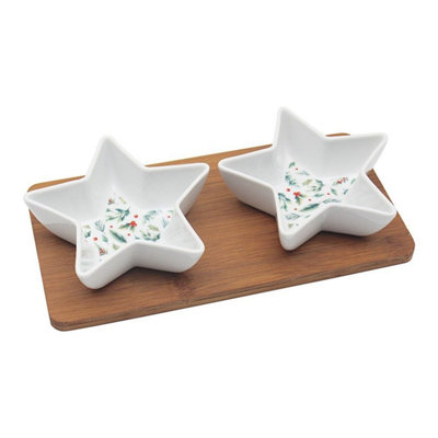 Kdmd Star Dishes With Bamboo Tray White - White - Image 3