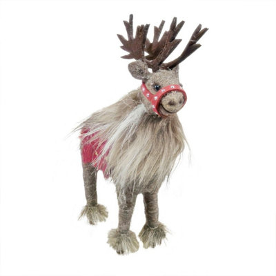 Kdmd Unisex Red Felt Reindeer With Bridle 20Cm - Image 3