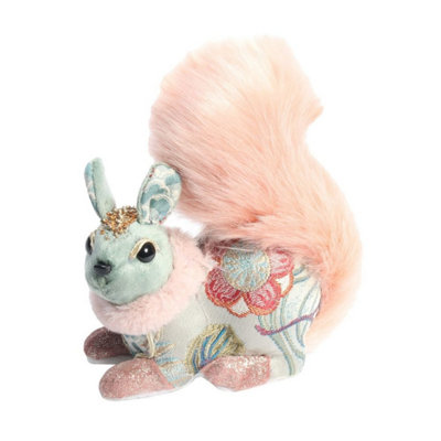 Kdmd Sage Green & Pink Embroidered Squirrel - Green - Image 3