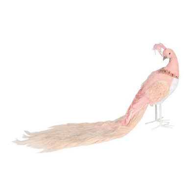 Kdmd Unisex Pink Pale Velvet Peacock 35Cm - Image 3