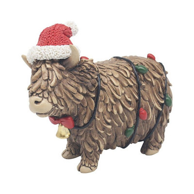 Kdmd Unisex Brown Standing Highland Cow Ornament In - Image 3