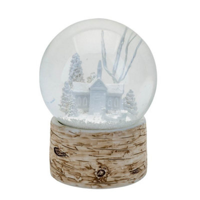  - Tree & Birch Snow Globe 10CmClear