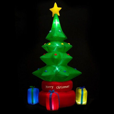Kdmd Inflatable 2.4M Tree 12 Leds White - White - Image 3