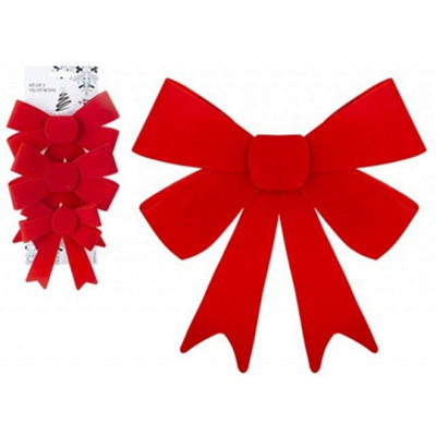 Kdmd Unisex Red Velvet Bows Set Decoration - Image 3