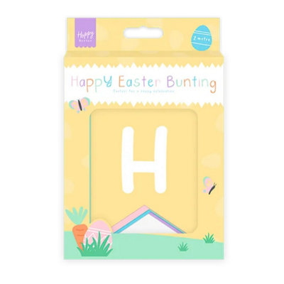  - Happy Easter Bunting 2M 3 PackMulticolour