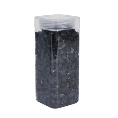  - 5-8mm Glass Pebbles 750Gr 3 PackBlack