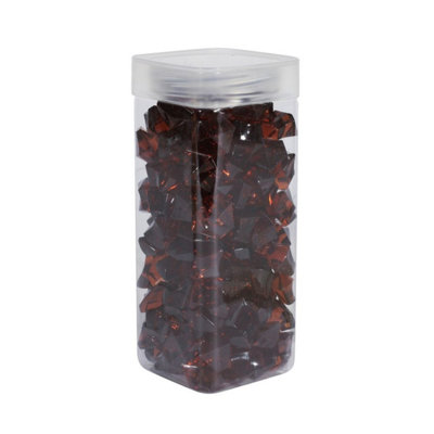  - Large Dark Acrylic Stone In Square Jar 300Gr 2 PackAmber