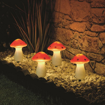 Kdmd Unisex Red Mushroom Solar String Lights 3.5M Set Of 4 - Image 2
