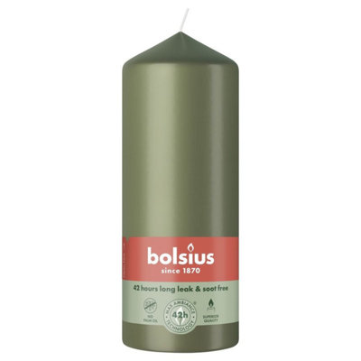 Kdmd Unisex Olive Fresh Bolsius Pillar Candle 150 X 58Mm 2 Pack - Image 3
