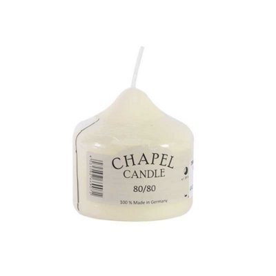 Kdmd Decorative Chapel Wax Pillar Candle - White - Image 3