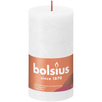 Kdmd Unisex White Cloudy Bolsius Rustic Shine Pillar Candle 130 X 68Mm - Image 3