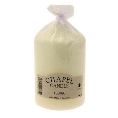Kdmd Decorative Chapel Pillar Candle - White - Image 3