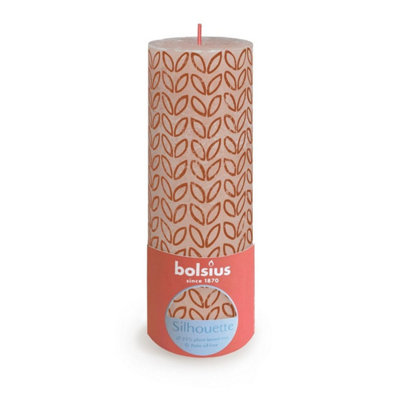 Kdmd Medium Misty Bolsius Rustic Silhouette Pillar Candle - Pale Pink - Image 3