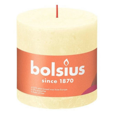 Kdmd Unisex Yellow Butter Bolsius Rustic Shine Pillar Candle 100 X 100Mm - Image 3