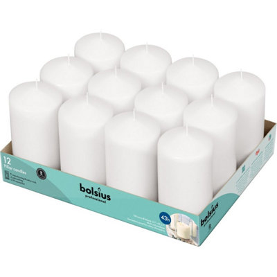 Kdmd Unisex White Bolsius Professional Pillar Candles - 128 68Mm Size 12 - Image 3