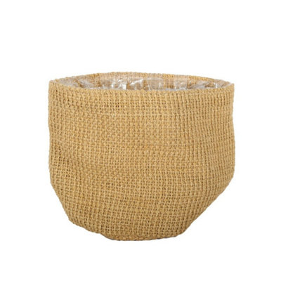  - Jute Nursery Basket With Liner 14X14Cm 3 PackBrown