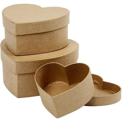 Kdmd Unisex Brown Kraft Heart Boxes Set - Image 2