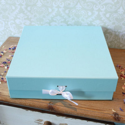 B&Q Large Baby Keepsake Box - Blue Gift Box