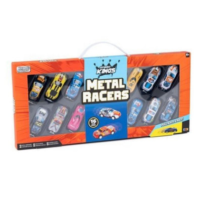  - Metal Racing Cars 16 PackMulticolour Toy Cars