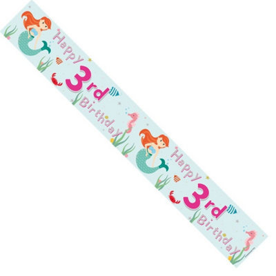  - 3 Today Birthday Banner Multi Coloured Pack Of 12
