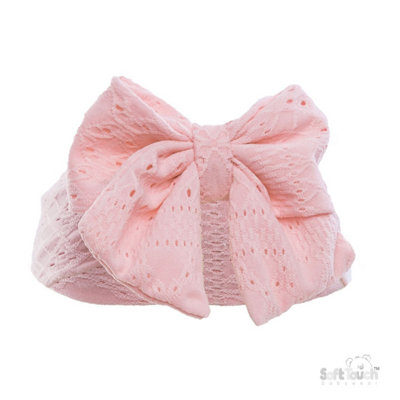 Kdmd Pink Large Bow Cable Headband 95 Percent Polyester 5 Percent Elastane - Pink - Image 3
