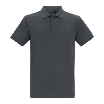 Regatta Professional Men's Pique Polo Shirt in Black, Size XS, Moisture-Wicking Polyester Workwear - Image 4