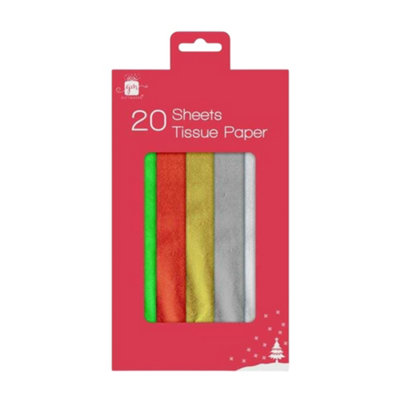 B&Q Giftmaker Tissue Paper (Pack Of 20) Multicoloured (One Size)