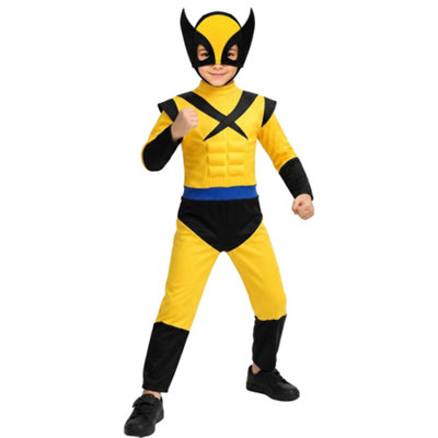 B&Q Fiestas Guirca Childrens/kids Wolverine Halloween Costume Set Yellow/black (7-9 Years)