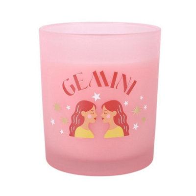 Something Different Unisex Pink Wild Strawberry Gemini Zodiac Candle In - Image 3